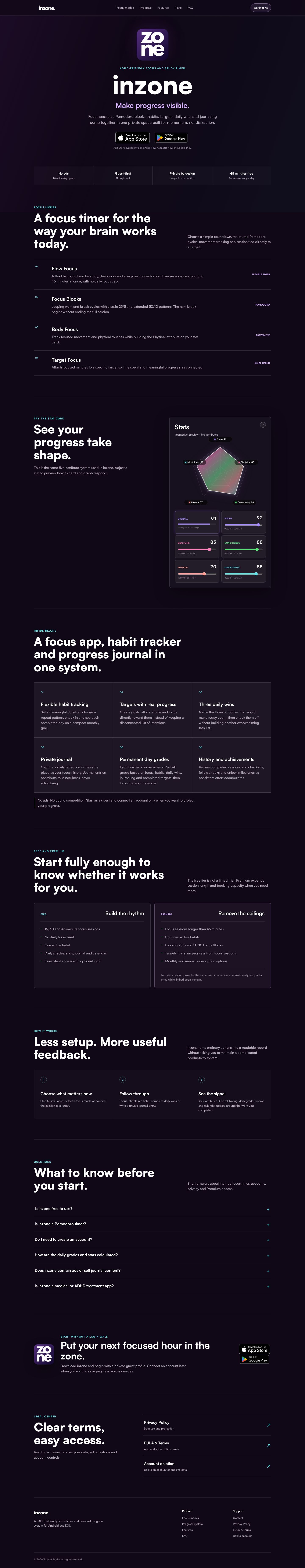 1inzone website preview