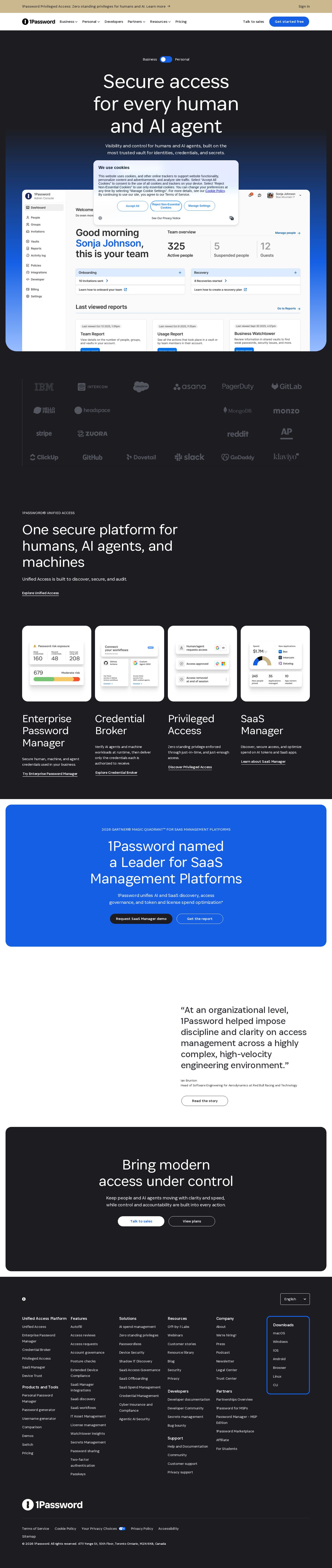 1Password website preview