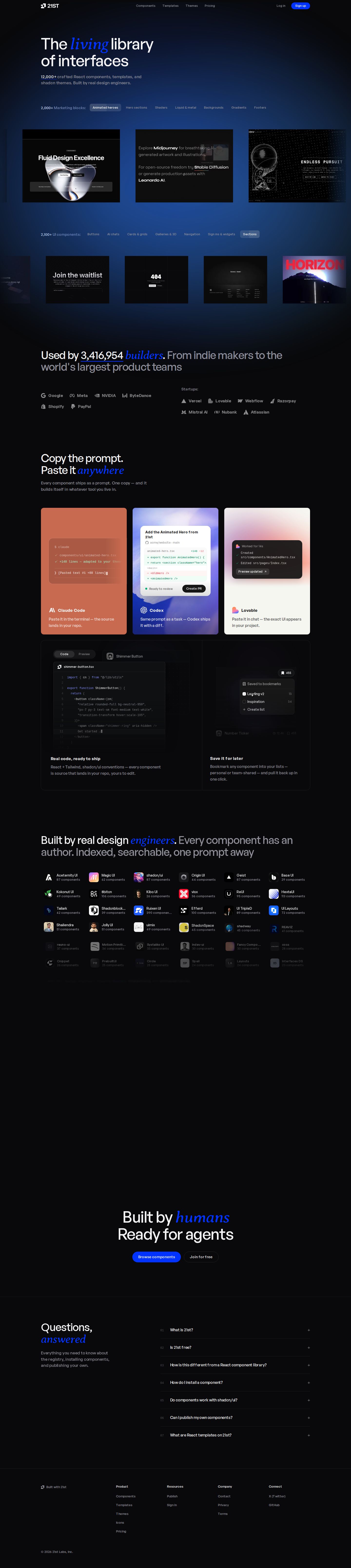 21st website preview