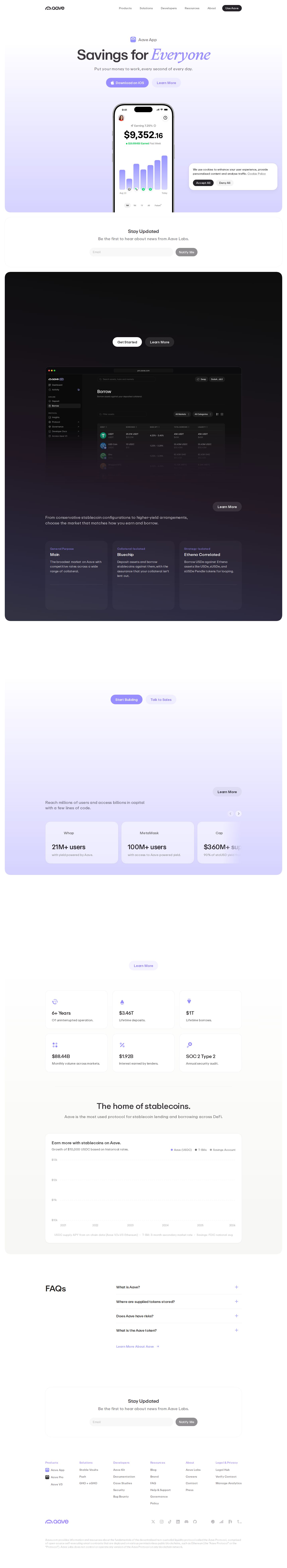 Aave website preview