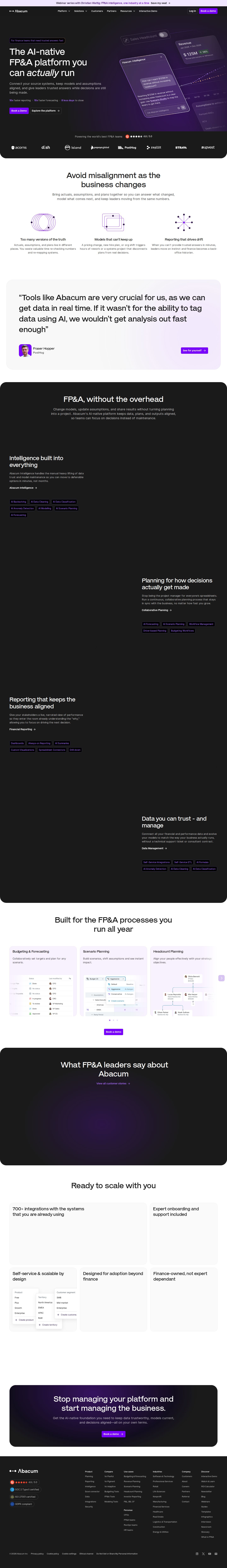 Abacum website preview