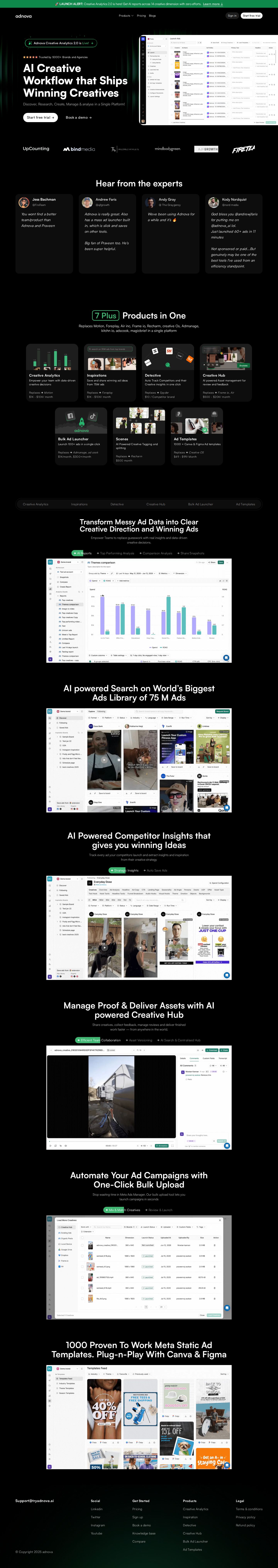 adnova.ai website preview