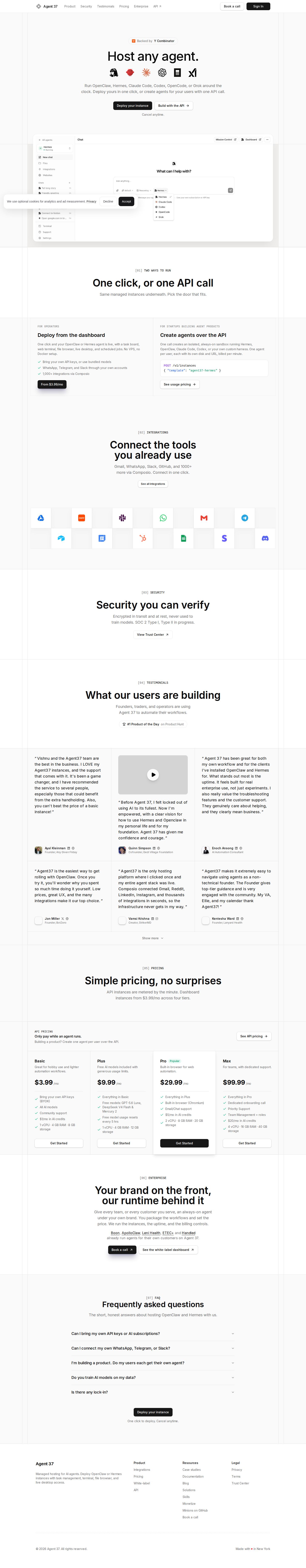 Agent 37 website preview