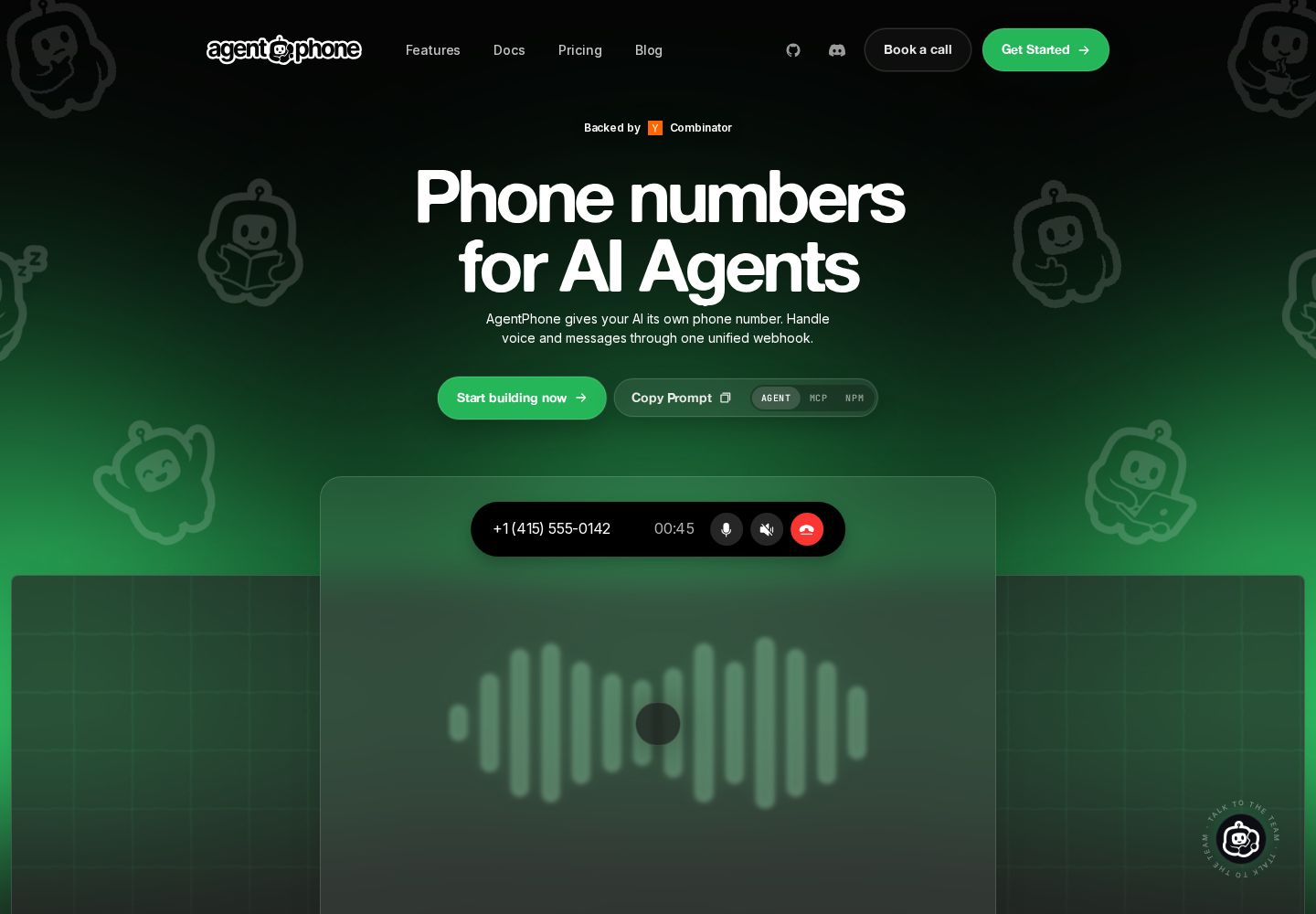 AgentPhone website preview