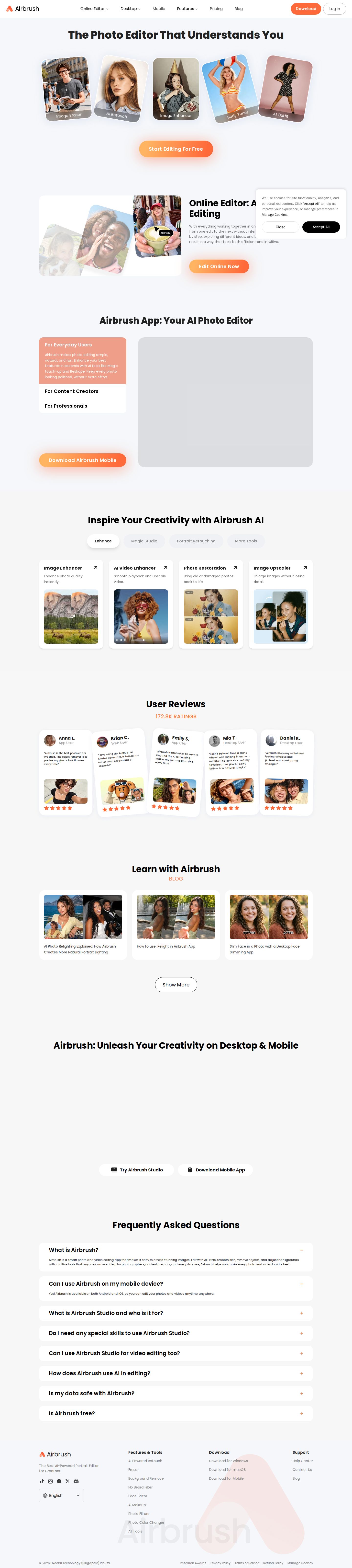 Airbrush website preview