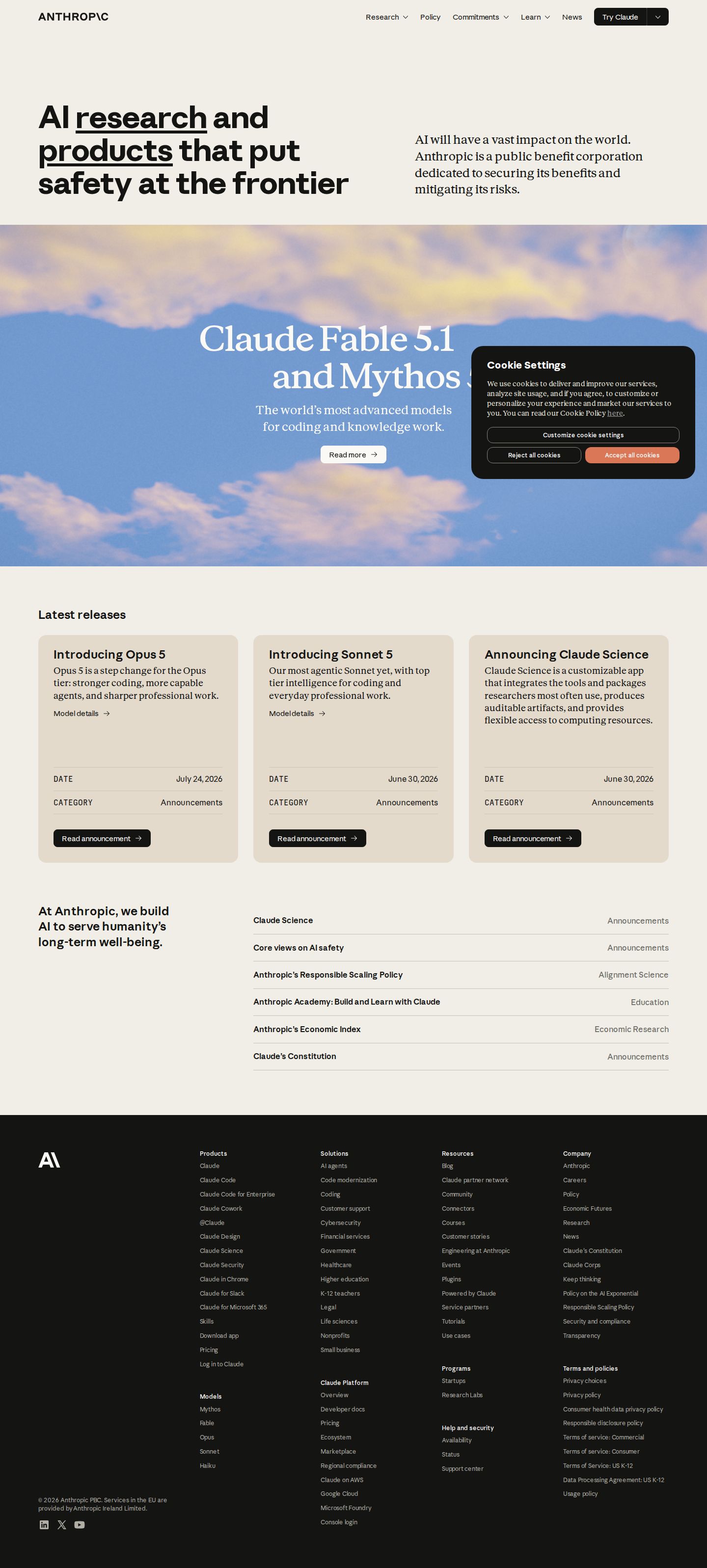 Home \ Anthropic website preview