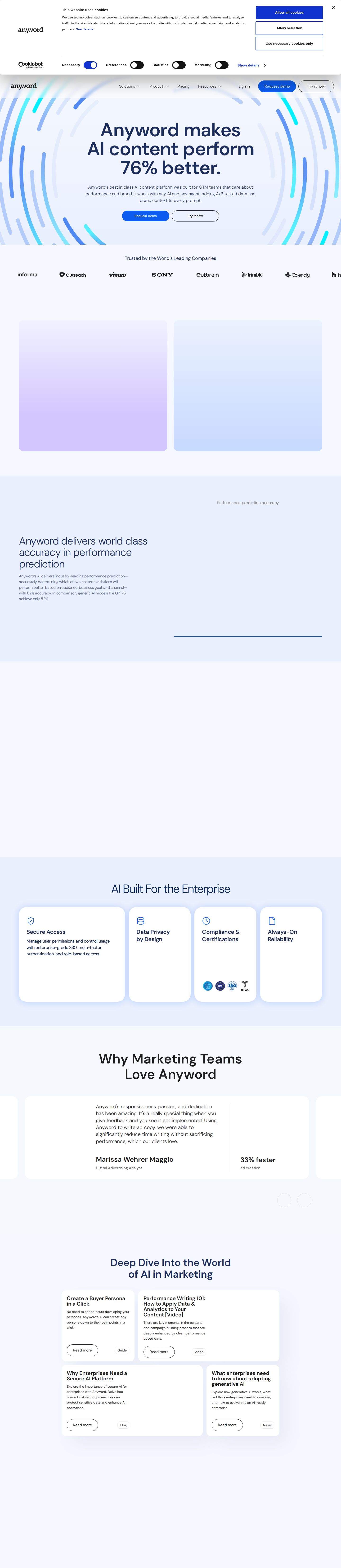 Anyword website preview