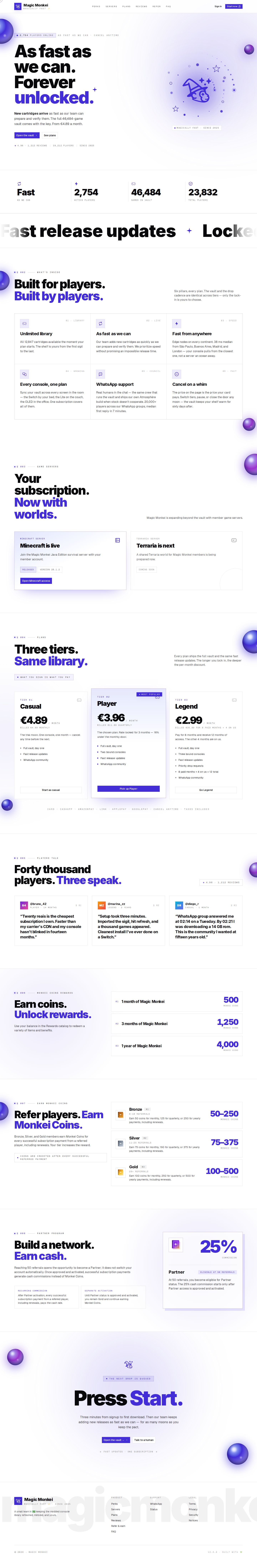 Magic Monkei website preview