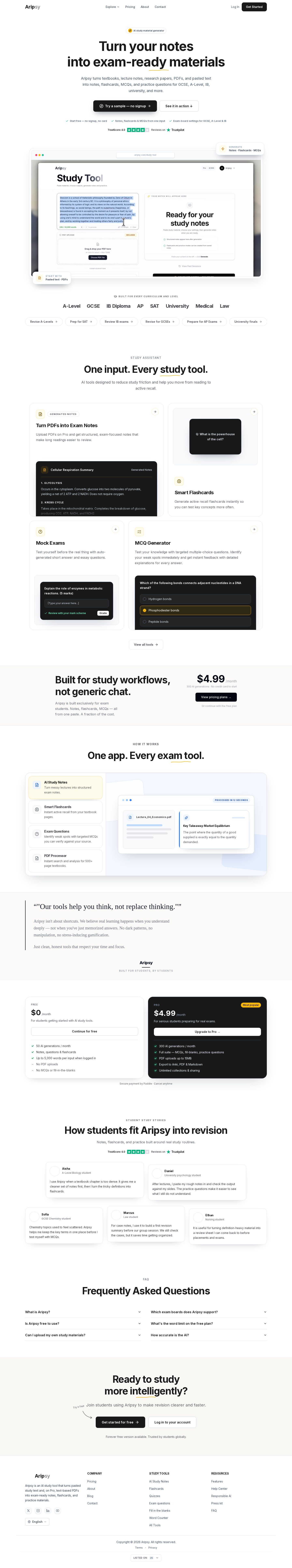 Aripsy website preview
