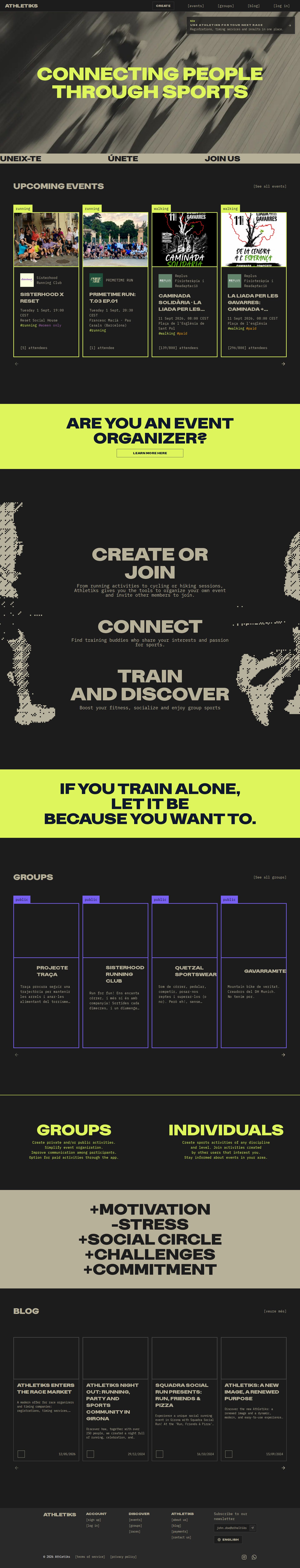 Athletiks website preview