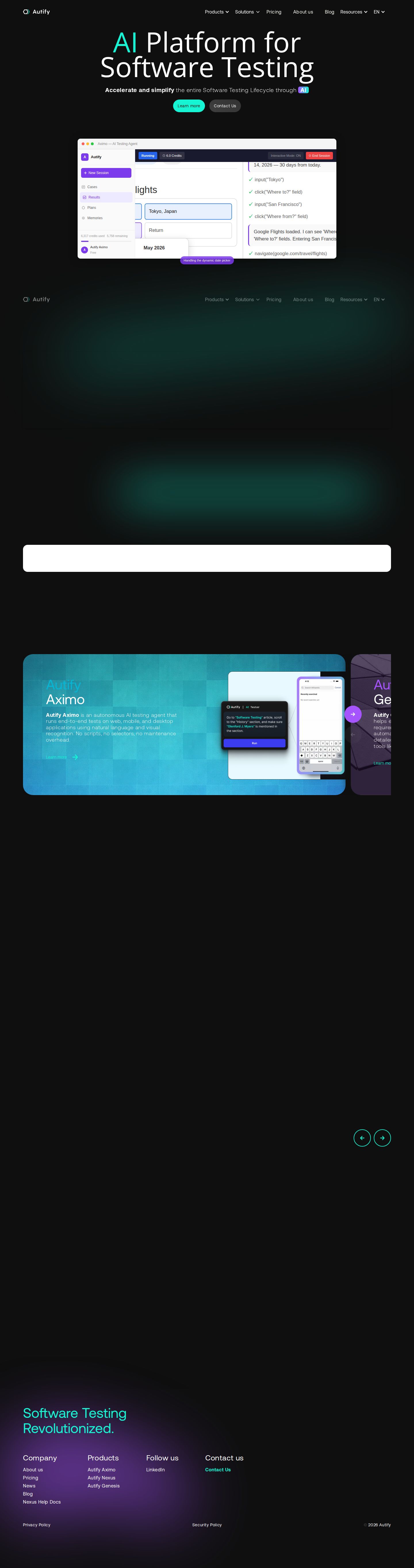 Autify website preview