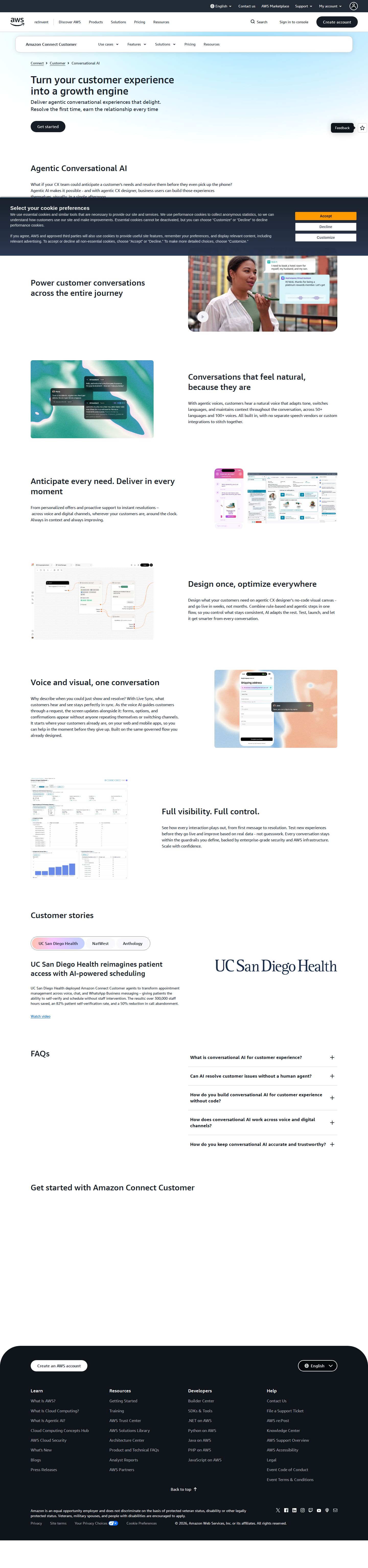 Conversational AI website preview