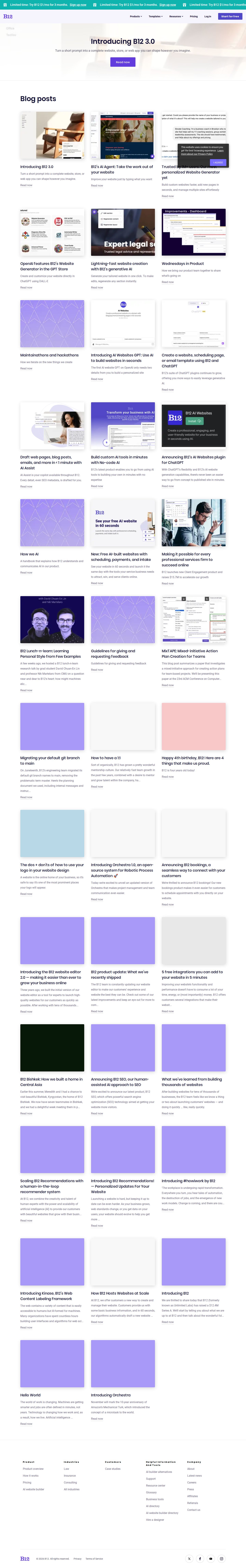 B12 website preview