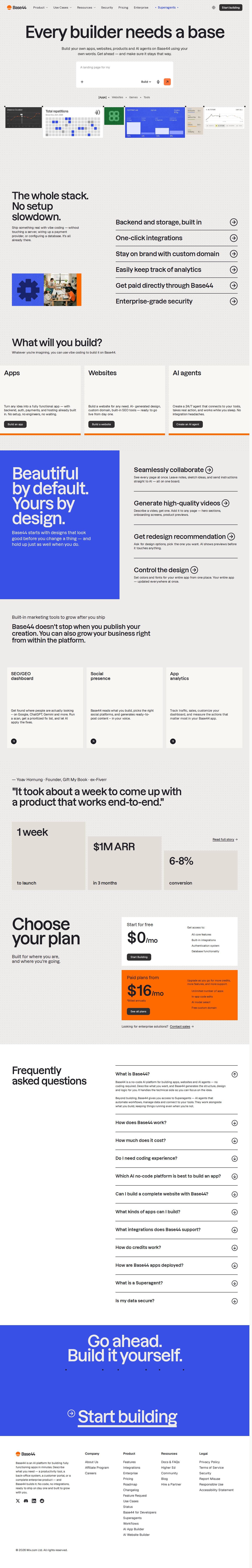 Base44 website preview