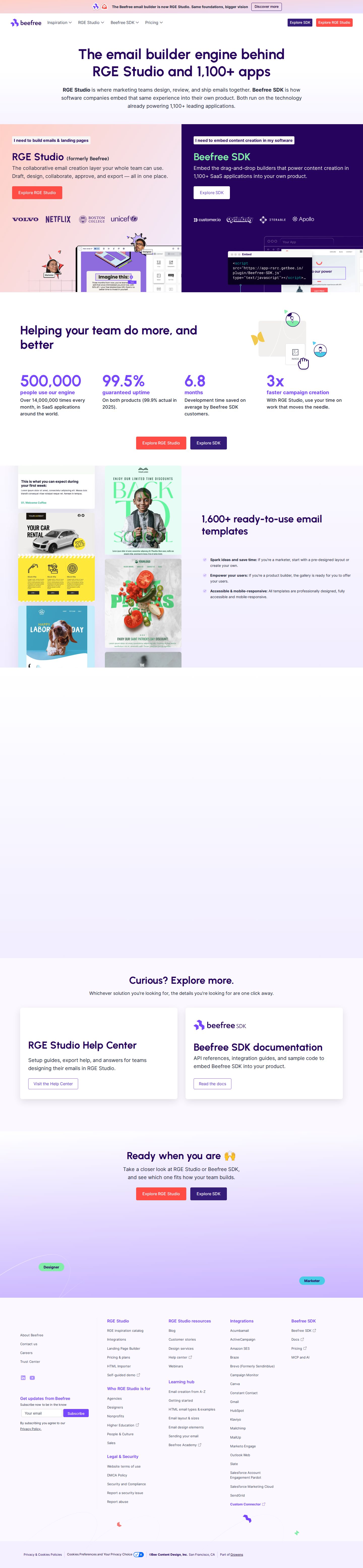 Beefree website preview