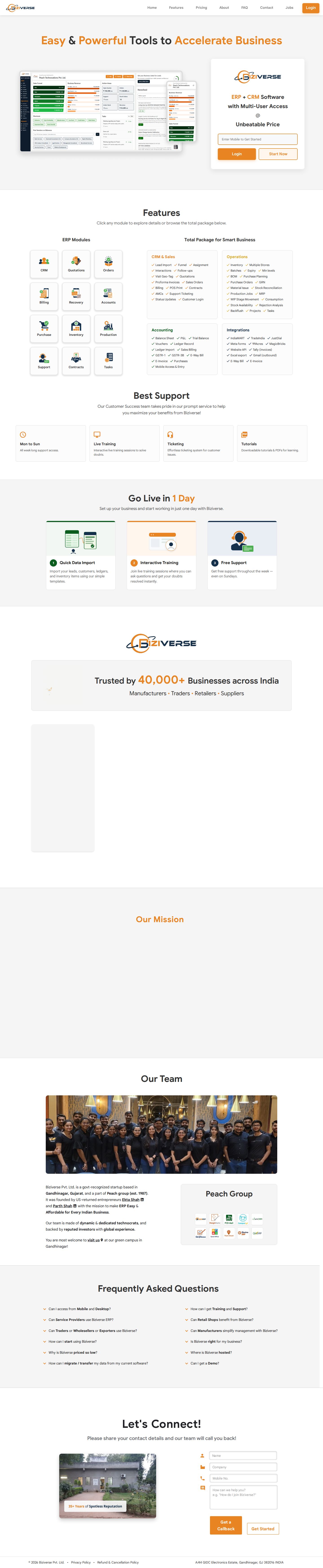 Biziverse website preview