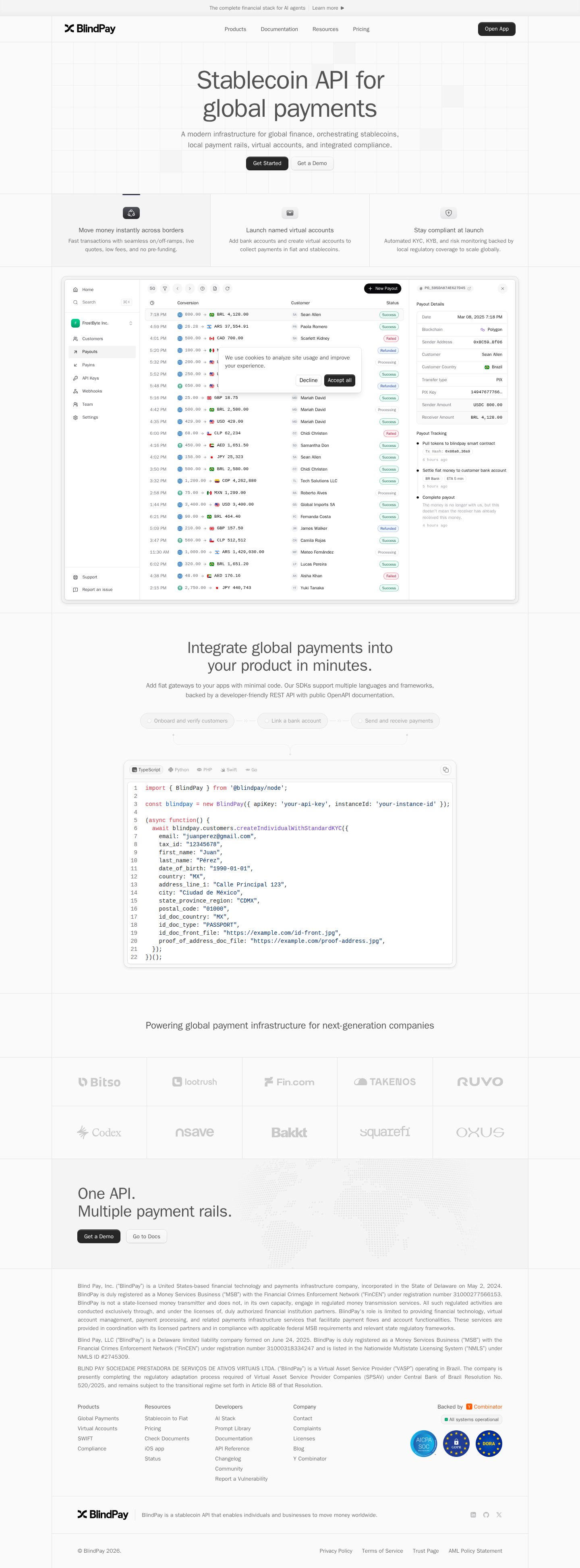 BlindPay website preview