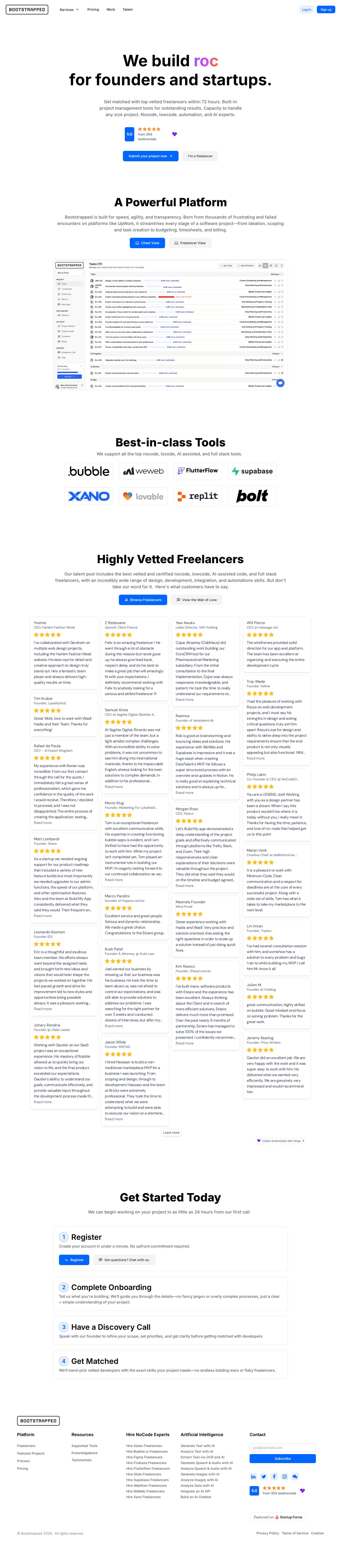 Bootstrapped website preview