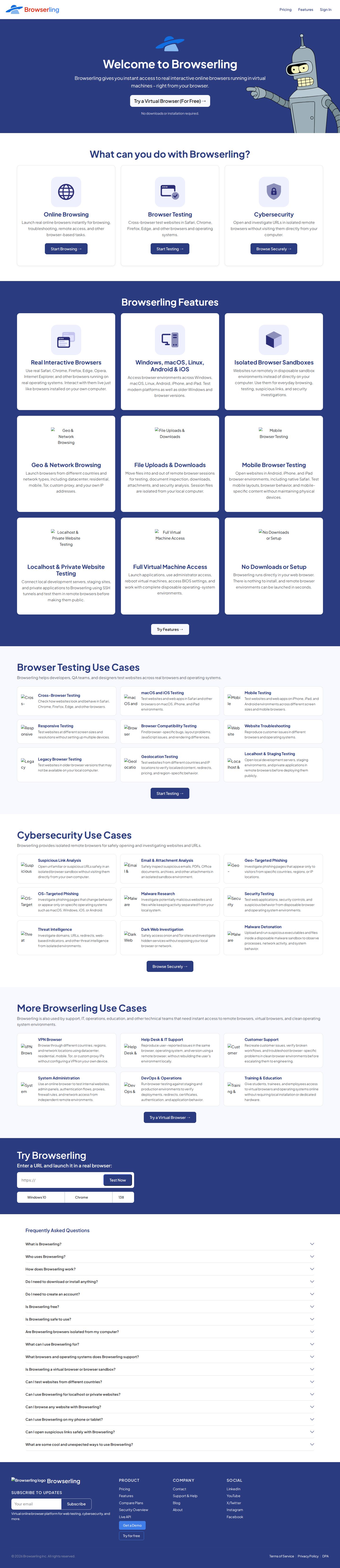 Welcome to Browserling website preview