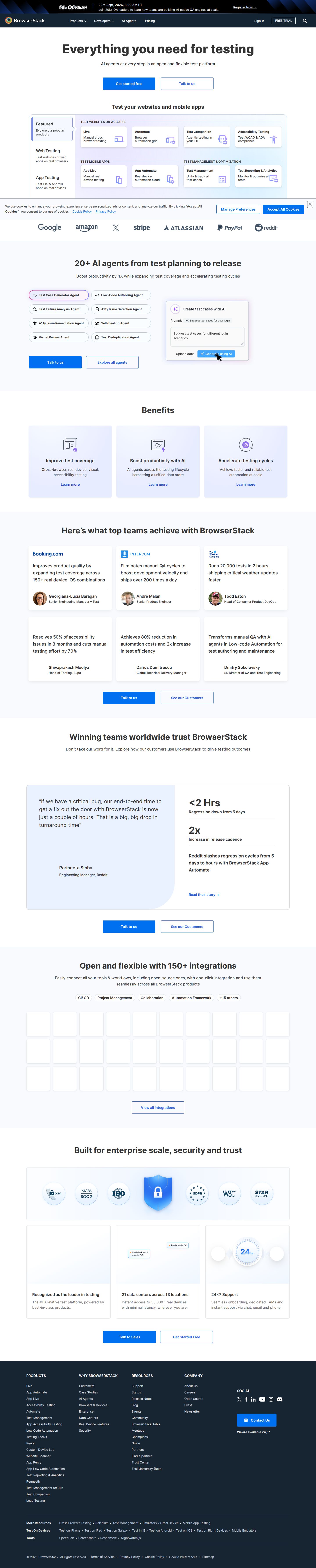 BrowserStack website preview