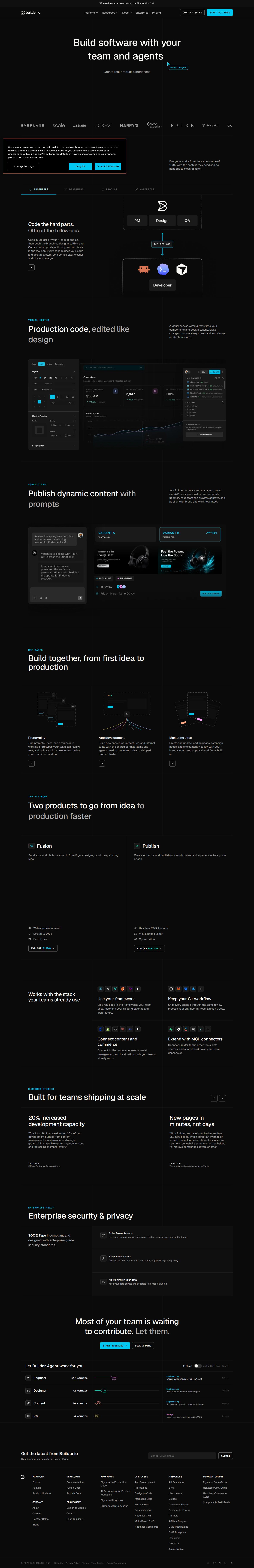 Builder.io website preview