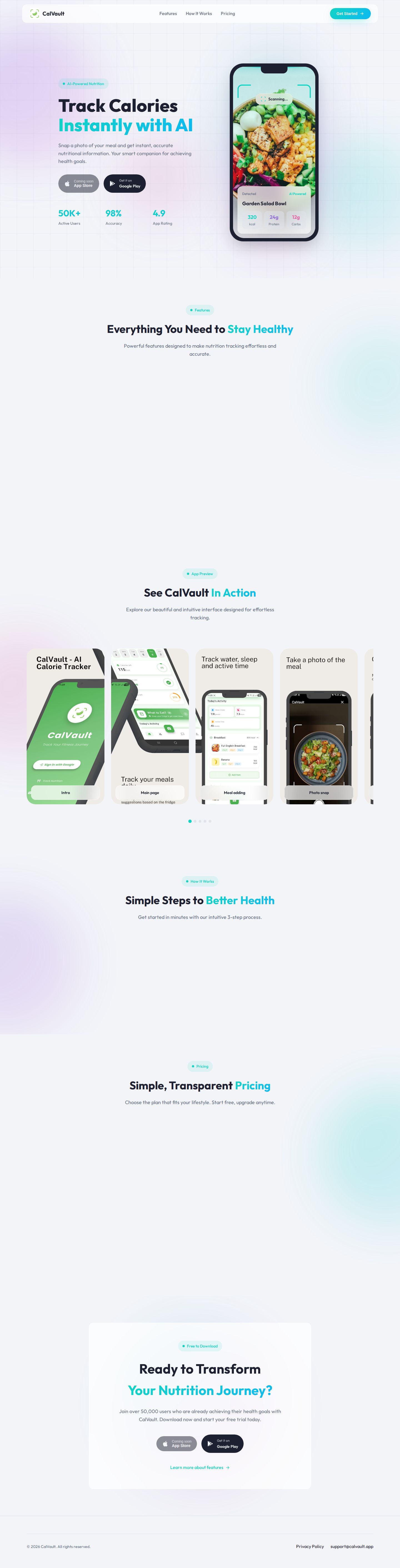 CalVault website preview