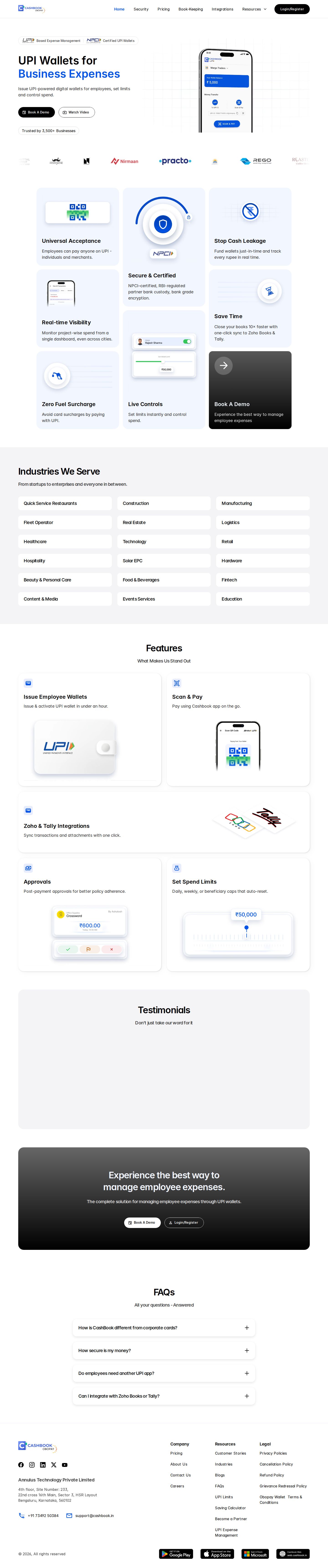 CashBook website preview