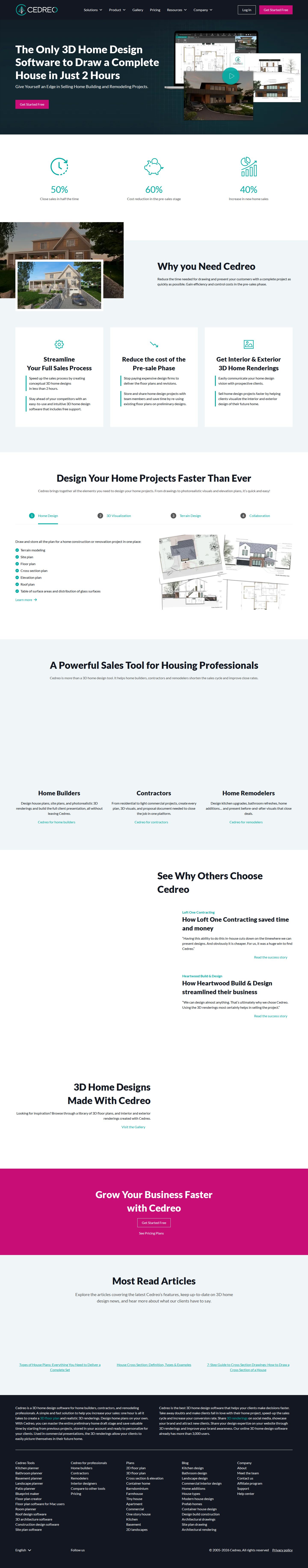 Cedreo website preview