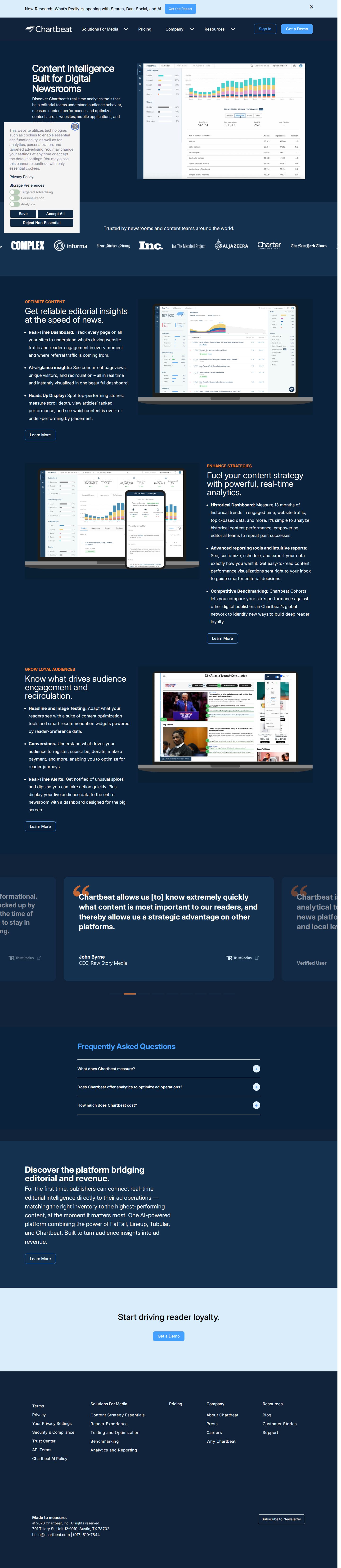 Chartbeat website preview