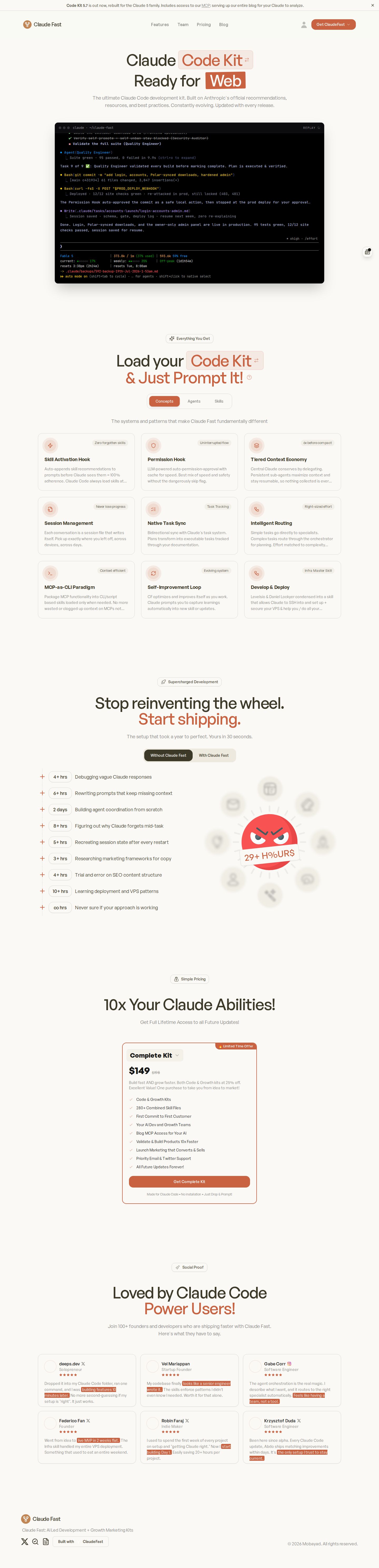 Claude Fast website preview