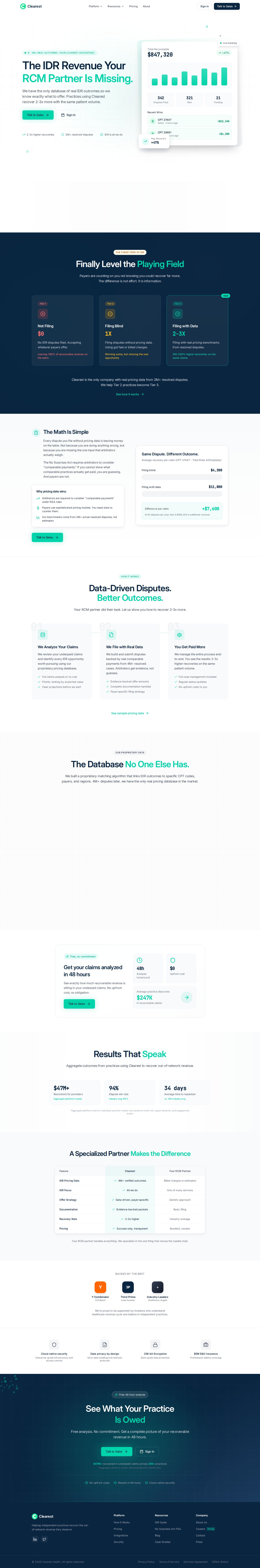 Clearest Health website preview