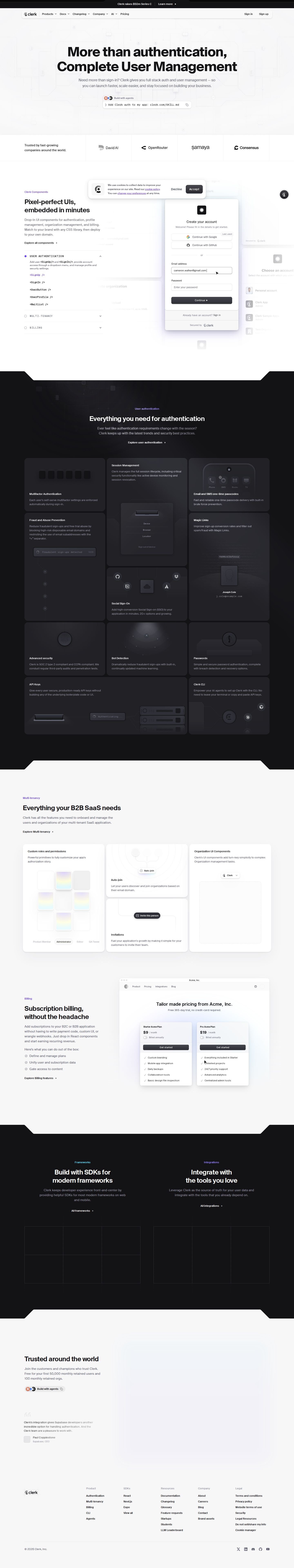 Clerk website preview