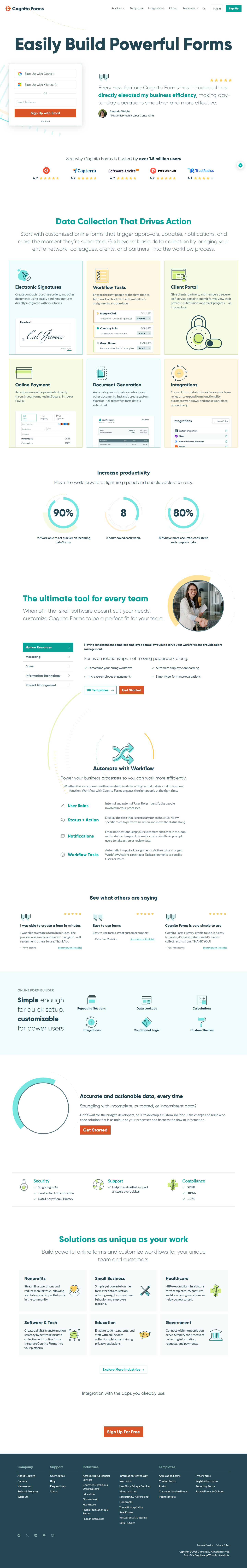Cognito Forms website preview