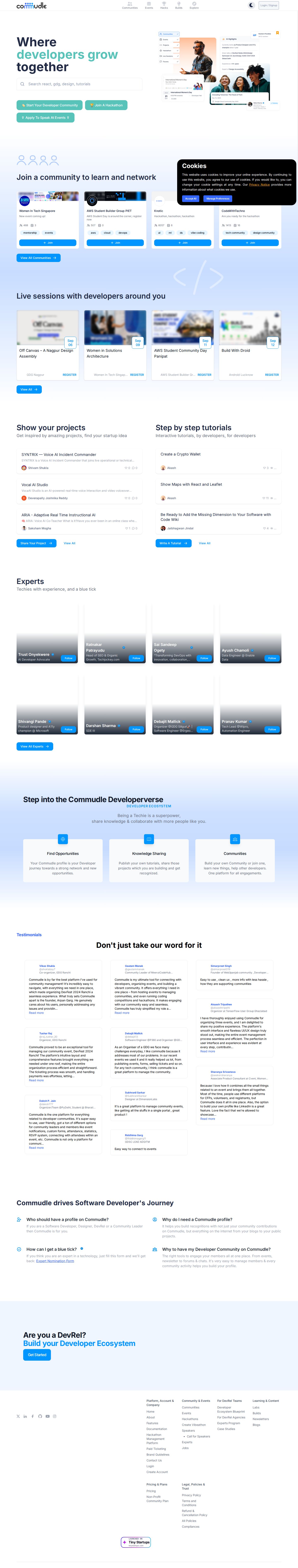 Commudle website preview