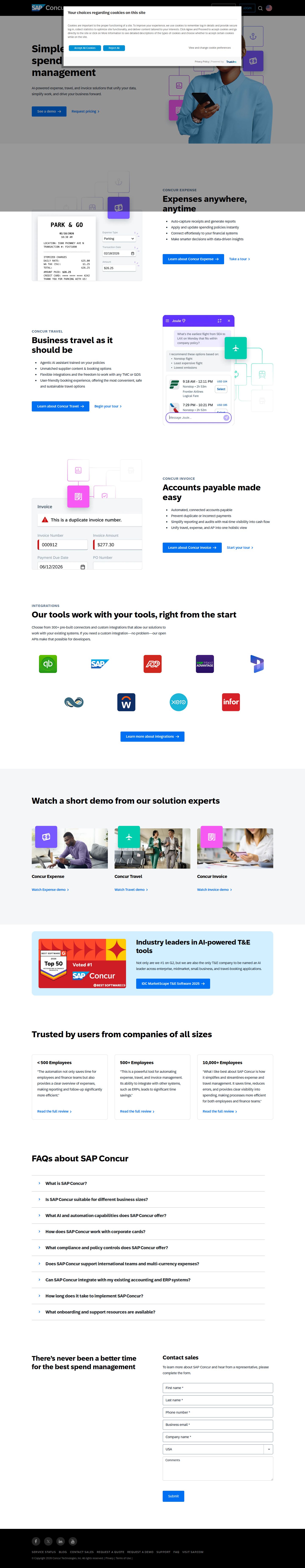 Concur website preview