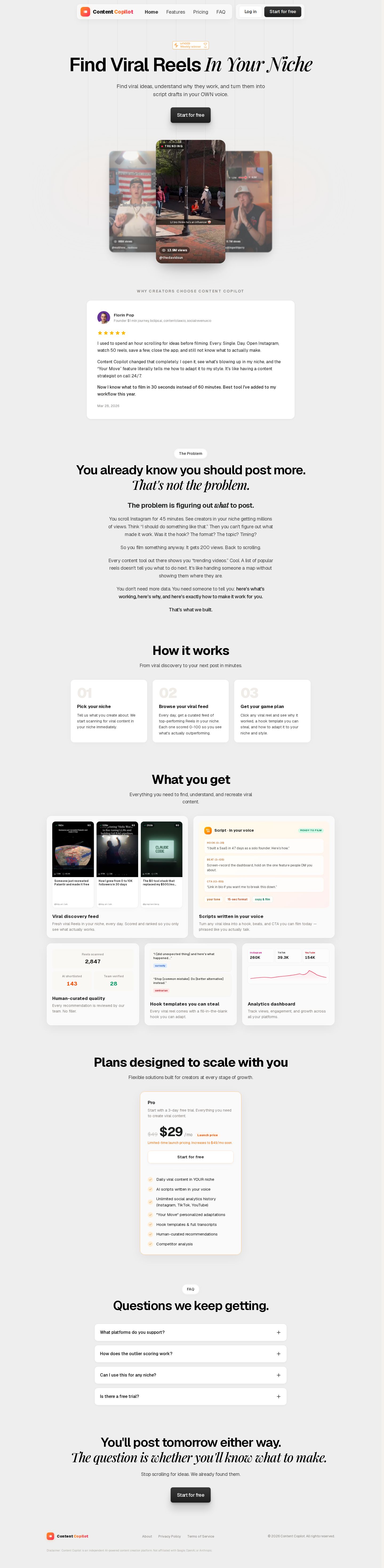 Content Copilot website preview