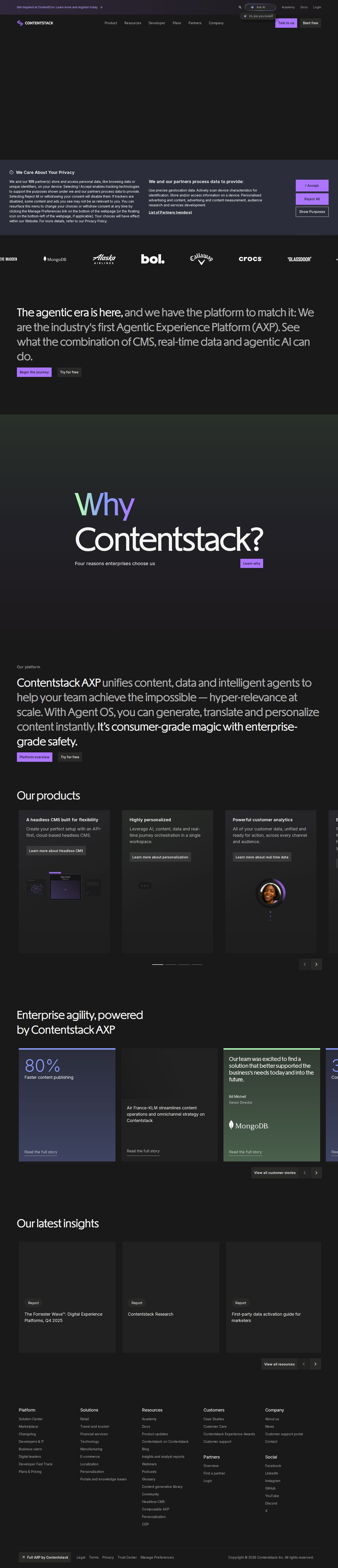 Contentstack website preview