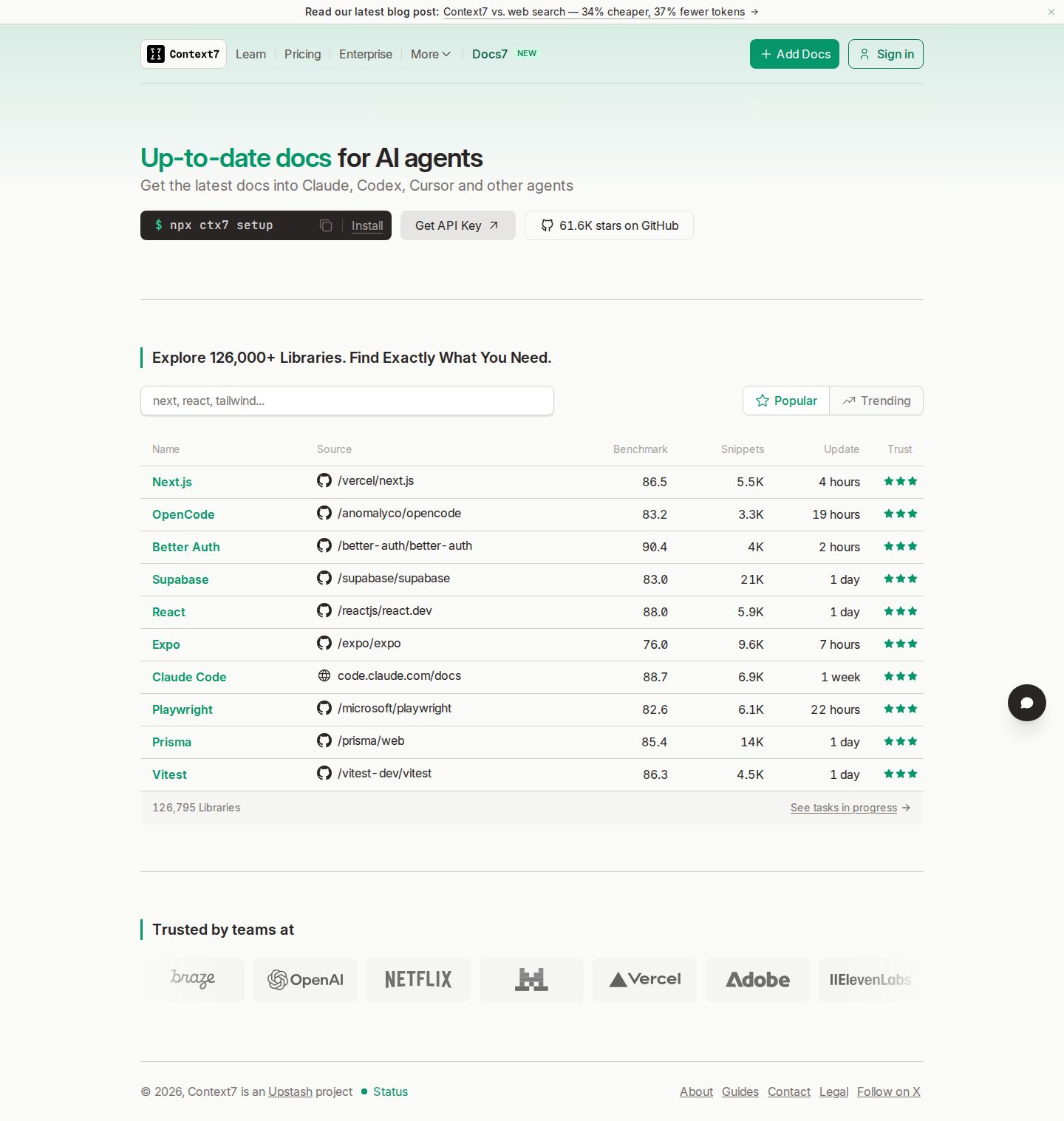 Context7 website preview