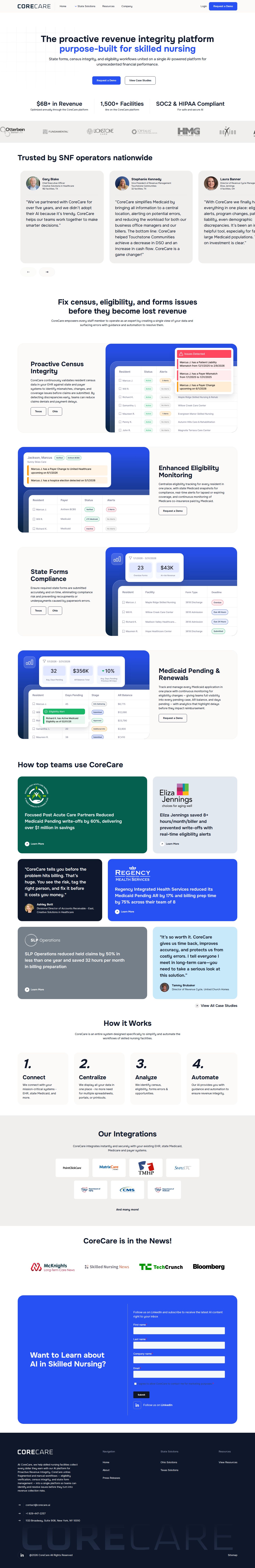 CoreCare website preview
