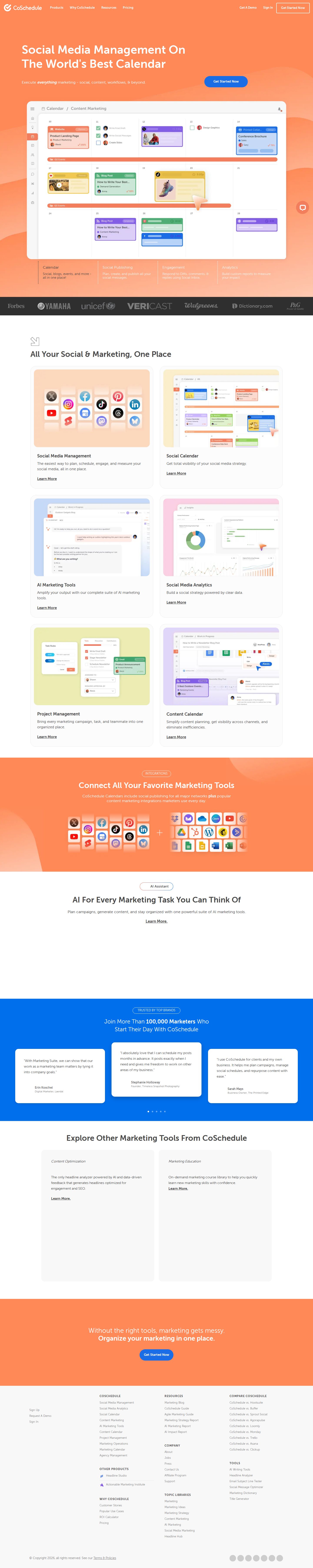 CoSchedule website preview