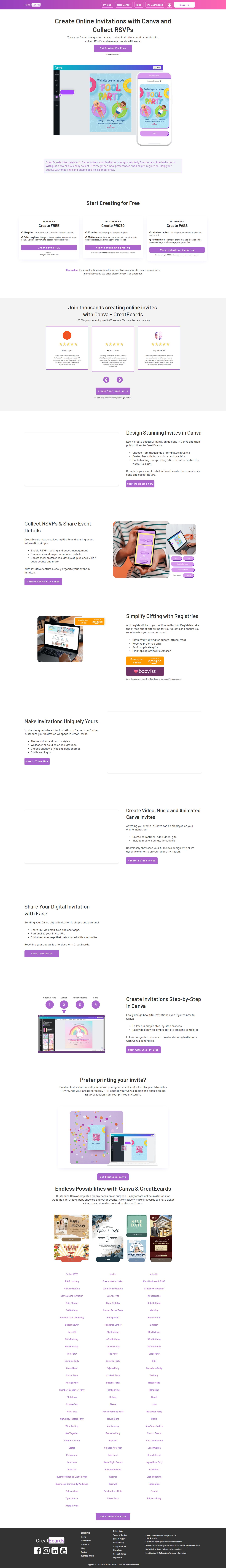 CreatEcards website preview