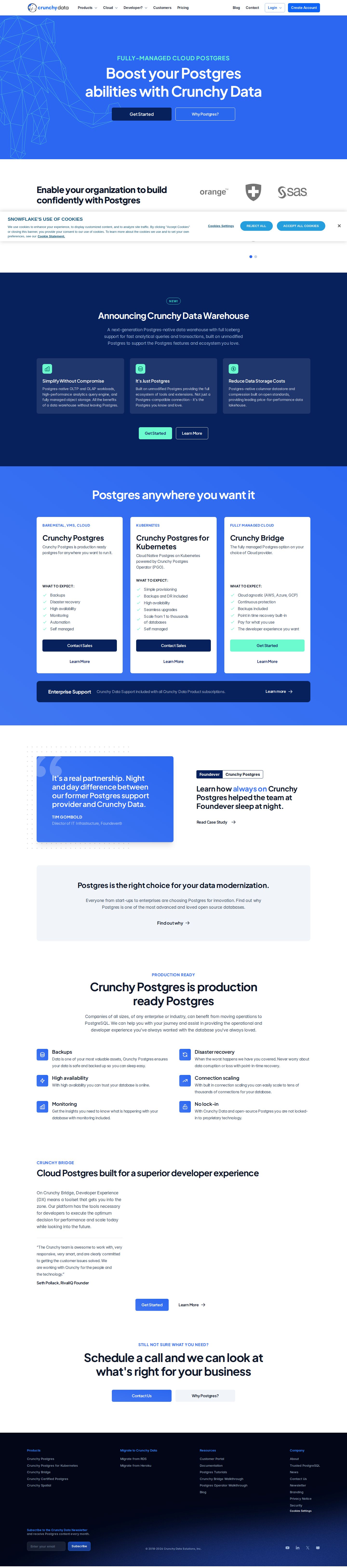 Crunchy Data website preview