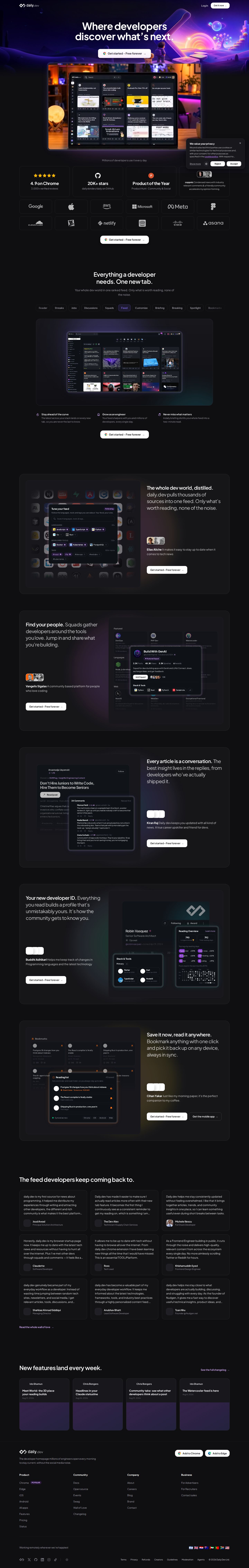 daily.dev website preview