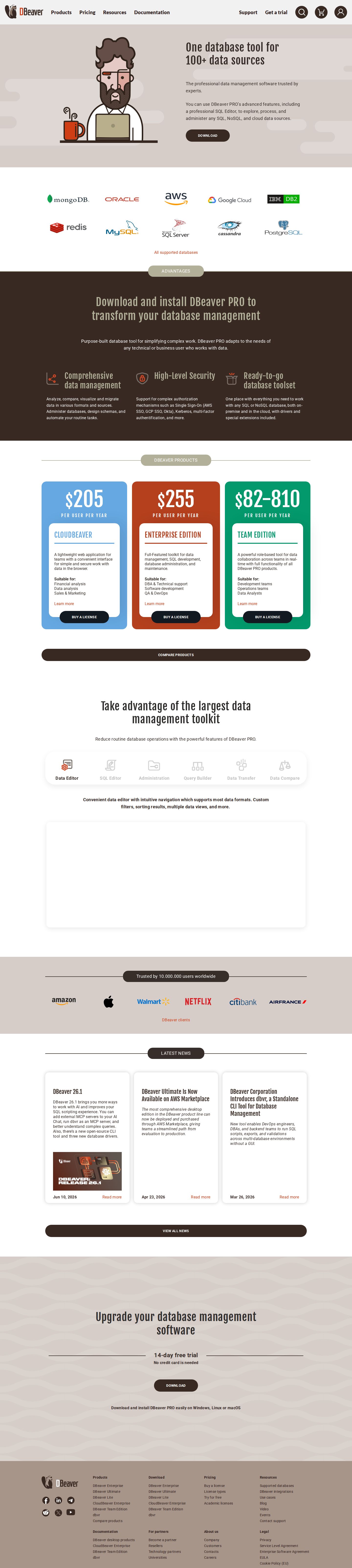 DBeaver website preview