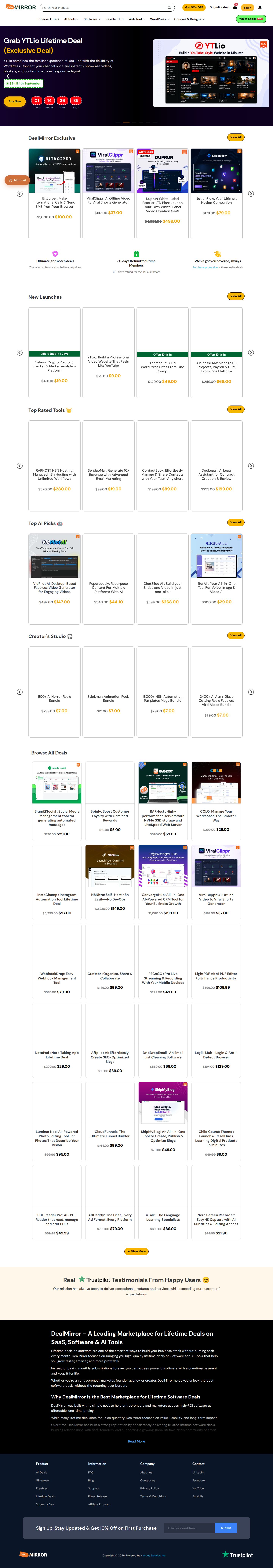 DealMirror website preview