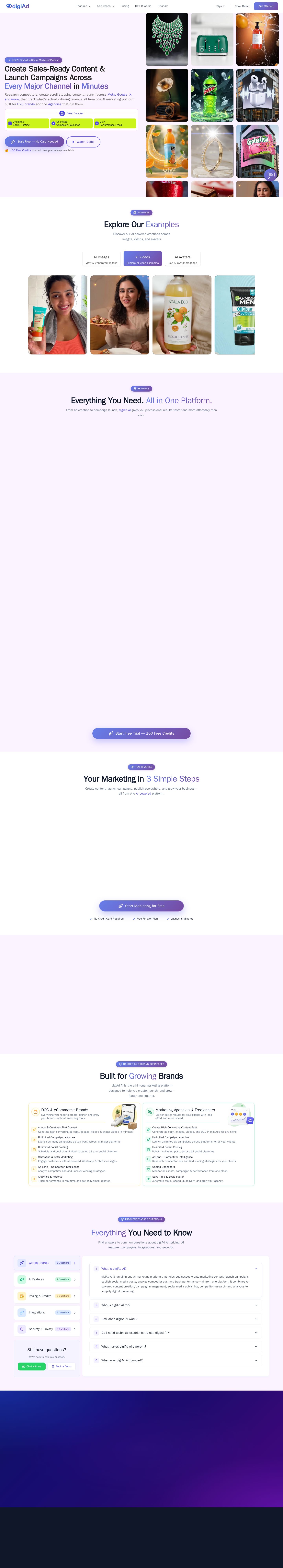 digiAd AI website preview