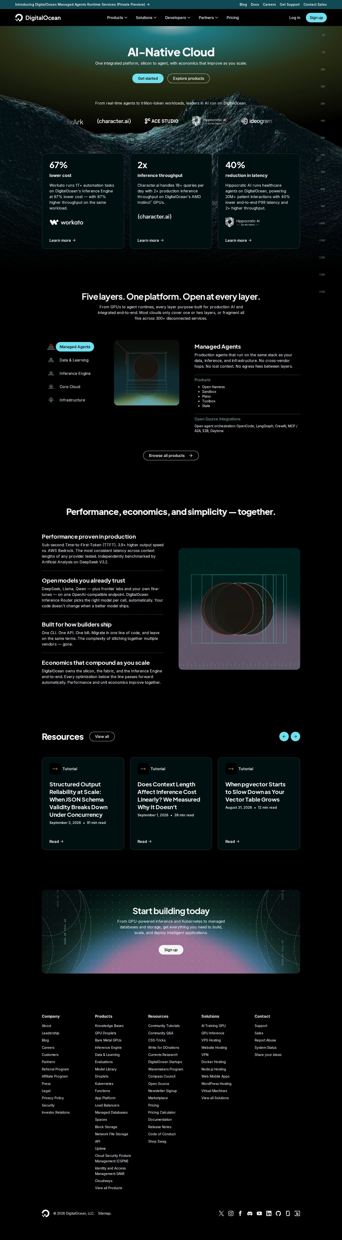 DigitalOcean website preview