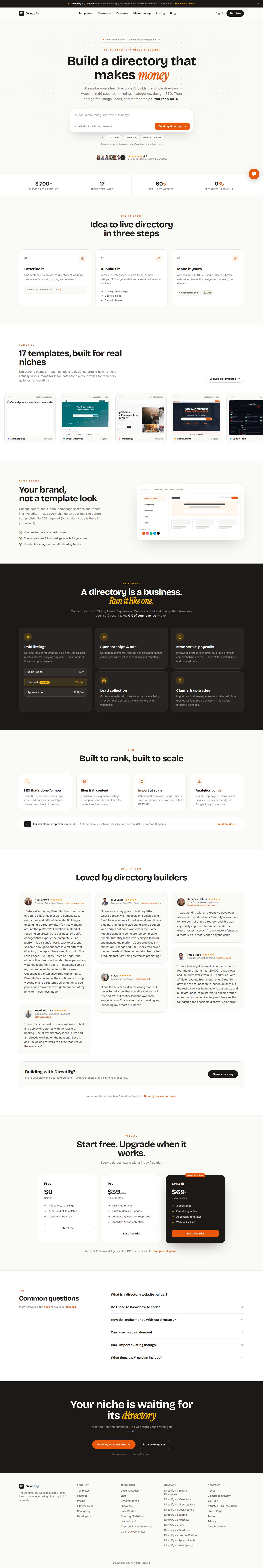 Directify website preview