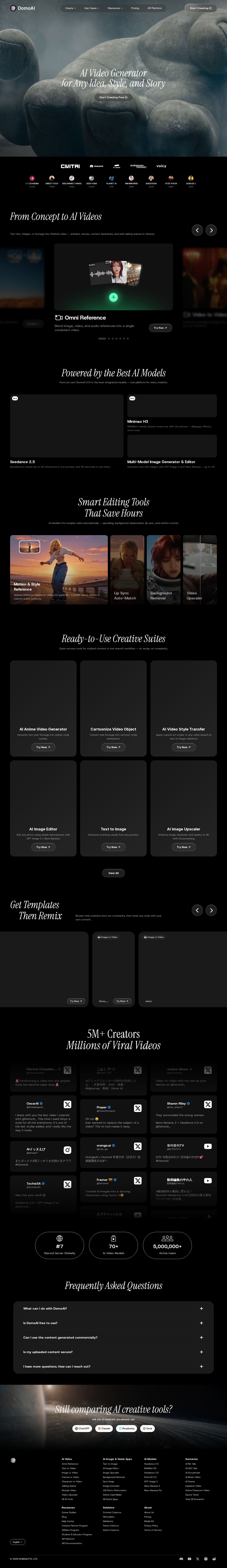 DomoAI website preview