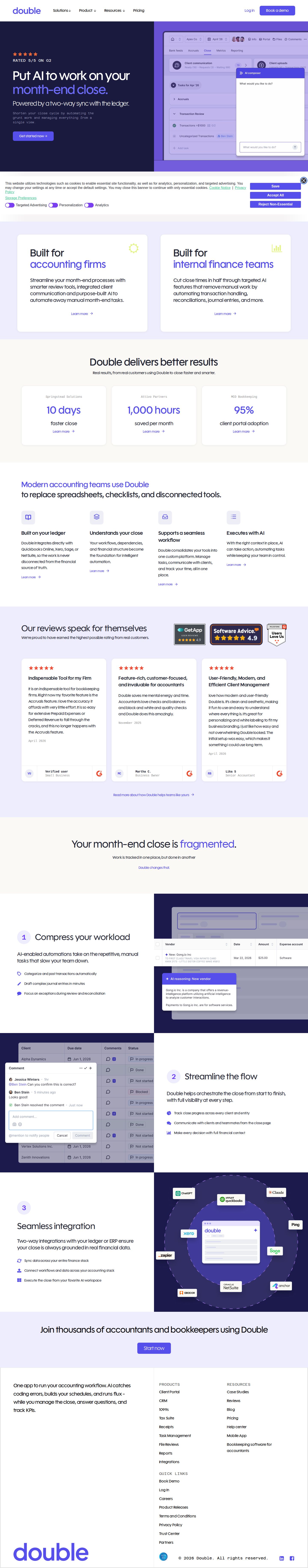DoubleHQ website preview